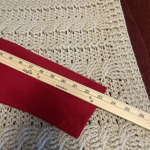 Pullover Hoodie Long Sleeves Casual Asymmetric Hem Top Women’s Sz M , Deep Red - Picture 10 of 12